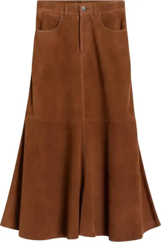 Dame, Skjørt, Brun, 2XL