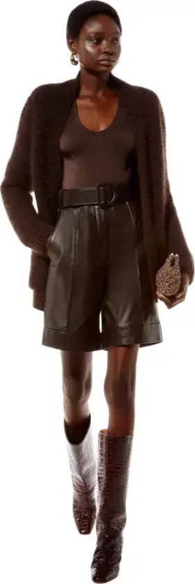 Dame, Shorts, Brun, S