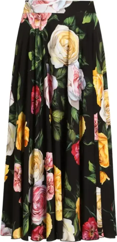 Dame, Skjørt, Flerfarget, M