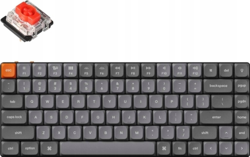 K3 Max Qmk/Via Wireless Custom Mechanical Keyboard - Low Profile Wireless Mechanical Keyboard Hvit Gateron Rød