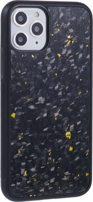 iPhone 11 Pro Deksel i Aramidfiber og Myk Plast - Gull