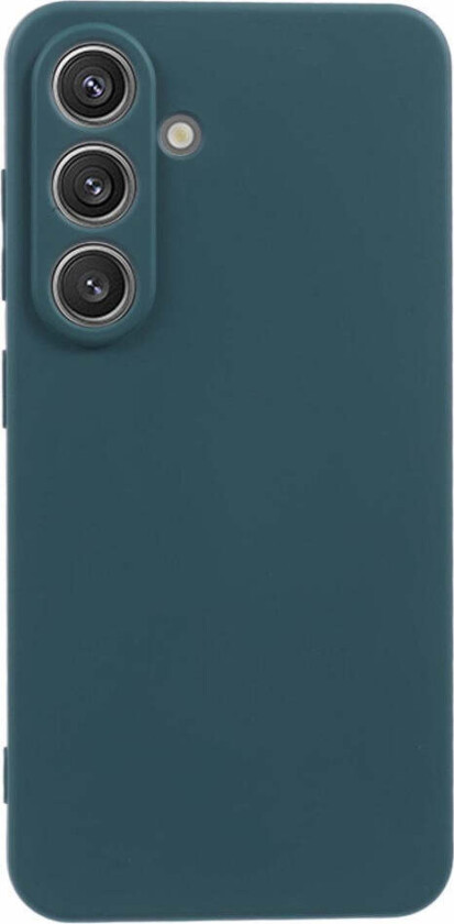 Samsung Galaxy S25 Mykt Plastdeksel - Ripebeskyttelse med Fiberforing - Mørkegrønn