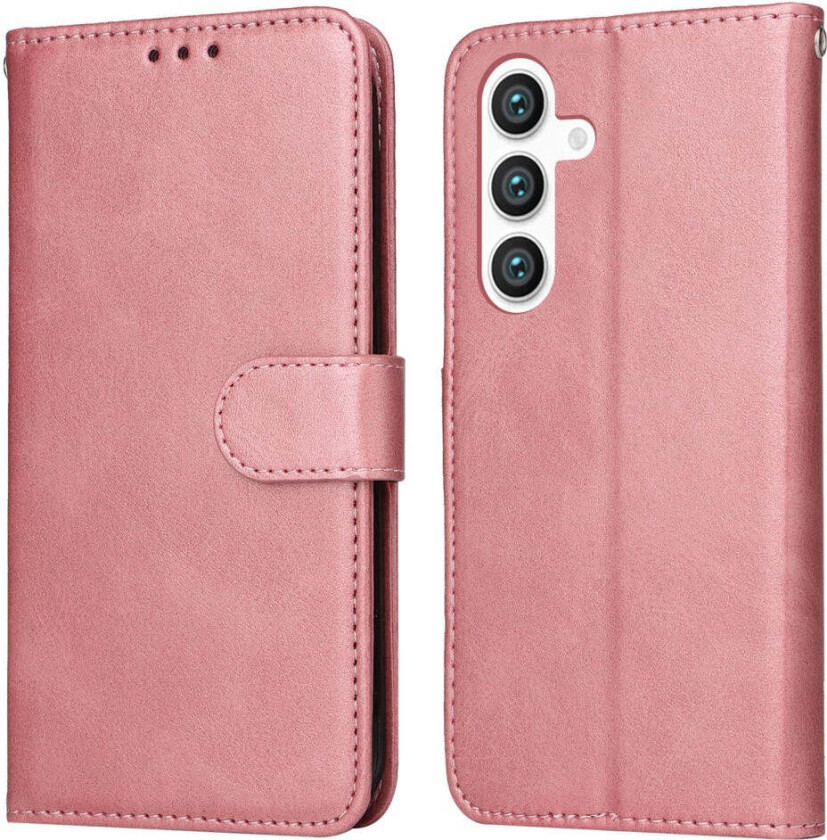 Kunstskinn Flip Deksel Samsung Galaxy S25 - Rosa