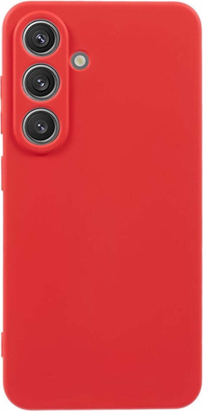 Samsung Galaxy S25 Mykt Plastdeksel - Ripebeskyttelse med Fiberforing - Rød