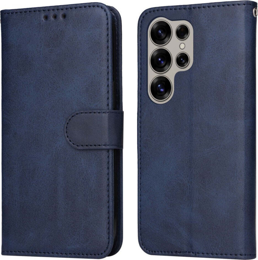 Kunstskinn Flip Deksel Samsung Galaxy S25 Ultra - Blå