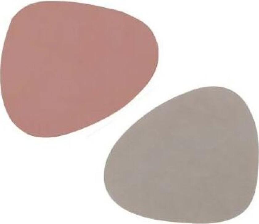 Lind DNA Nupo glassunderlag vendbar curve 1 stk. rosa-lysegrå