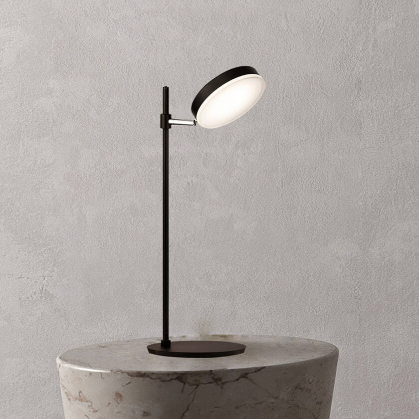 LED-bordlampe Fad, svart, metall 47 cm justerbar