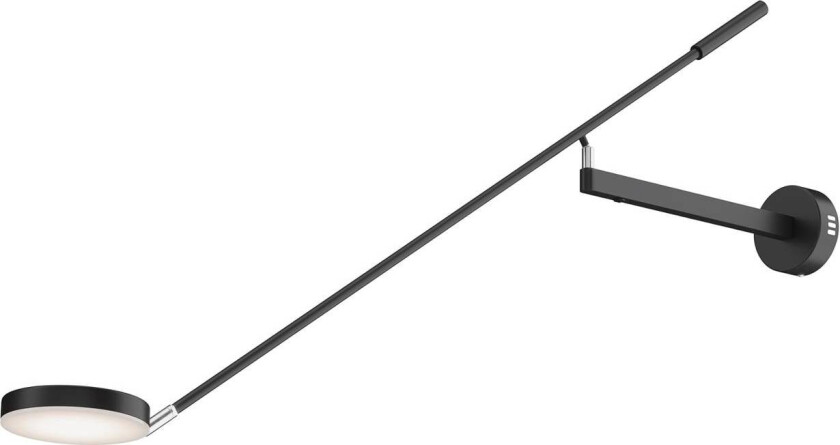 LED-vegglampe Fad, svart, metall 100 cm justerbar