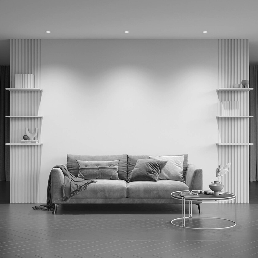 innfellingslampe Share, hvit/gull, Ø 8,5 cm, aluminium, GU10