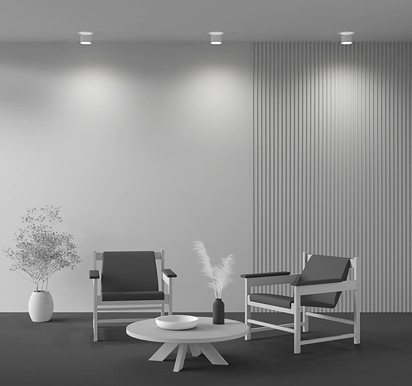 LED-taklampe Planet, hvit Ø 10 cm aluminium 3 000 K