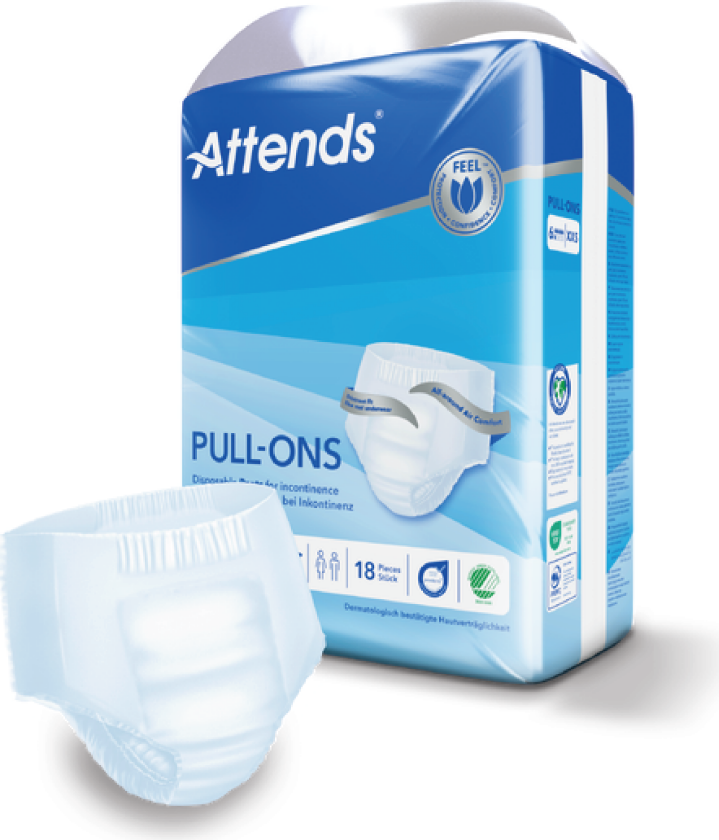 Pull-Ons 6 buksebleie, XX-Small, 18 stk.