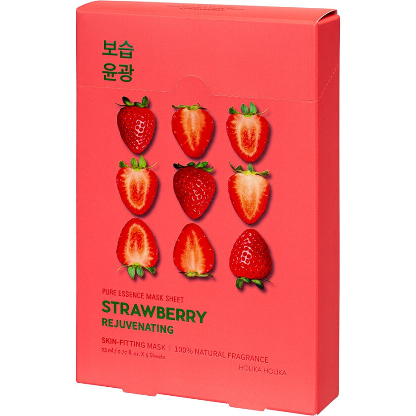 Pure Essence Mask Sheet Pack Strawberry,   Ansiktsmaske