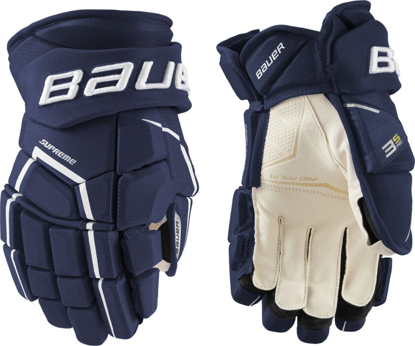 bauer S21 SUPREME 3S PRO GLOVE - INT 21/22, hockeyhanske intermediate NAVY BLUE