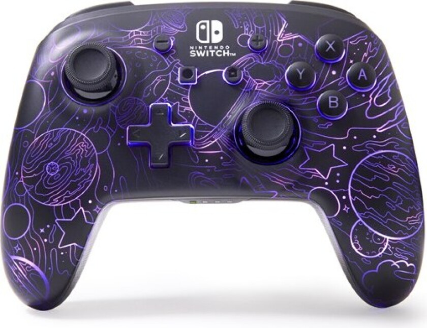 avansert trådløs kontroller for Nintendo Switch med Lumectra - galaktisk virvelvind