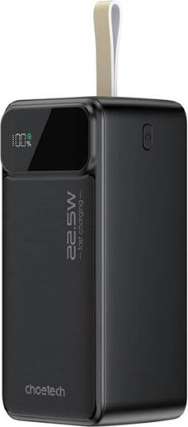B732 50000mAh 22.5W PD powerbank (black) Nødlader - Svart - 50000 mAh