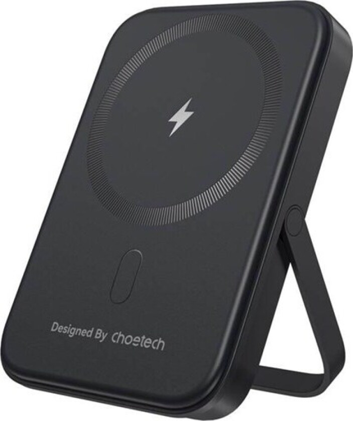 B742 5000mAh 20W PD magnetic powerbank with stand (black) Nødlader - Svart - 5000 mAh