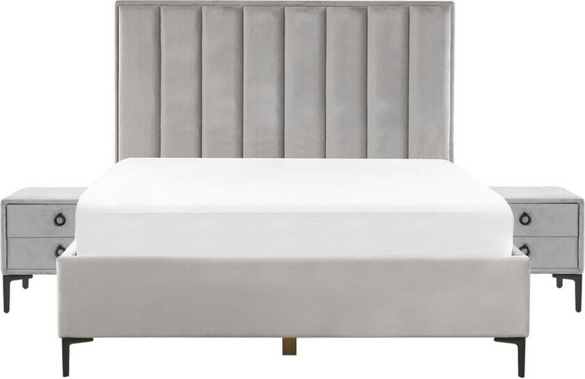 Sezanne Rammeseng 160x200 cm - Fløyel/Grå