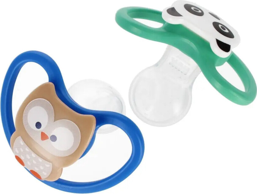 Nuk Space Silikonsmokk - 6/18 mnd - 2 stk - Ugle/Panda