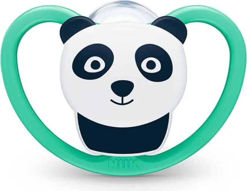 Nuk Space Silikonsmokk - 6/18 måneder - Panda