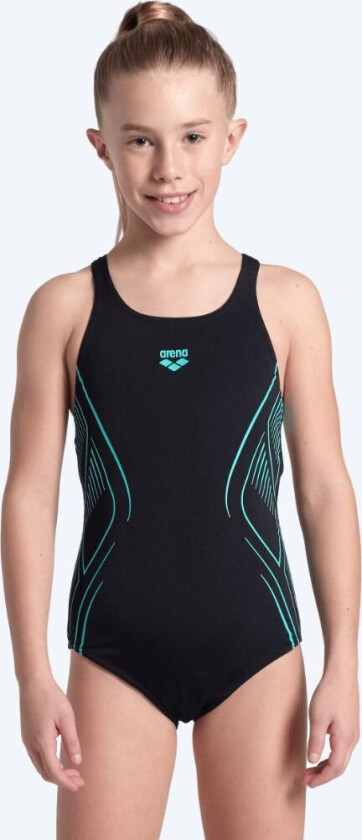 badedrakt til jenter - Reflecting Swim Pro Back - Svart/lysblå