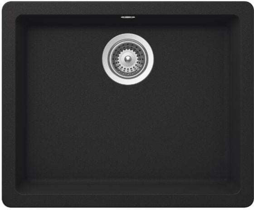 Riga Kjøkkenvask med Enkel kum Svart / 55cm