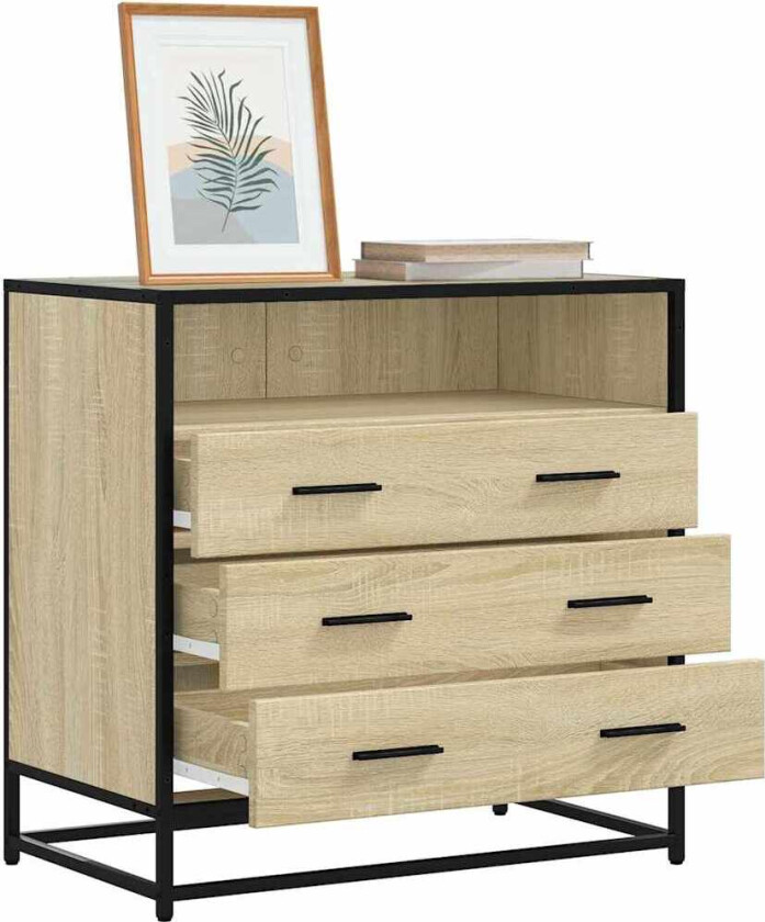 Kommode sonoma eik 70x41x70 cm konstruert tre
