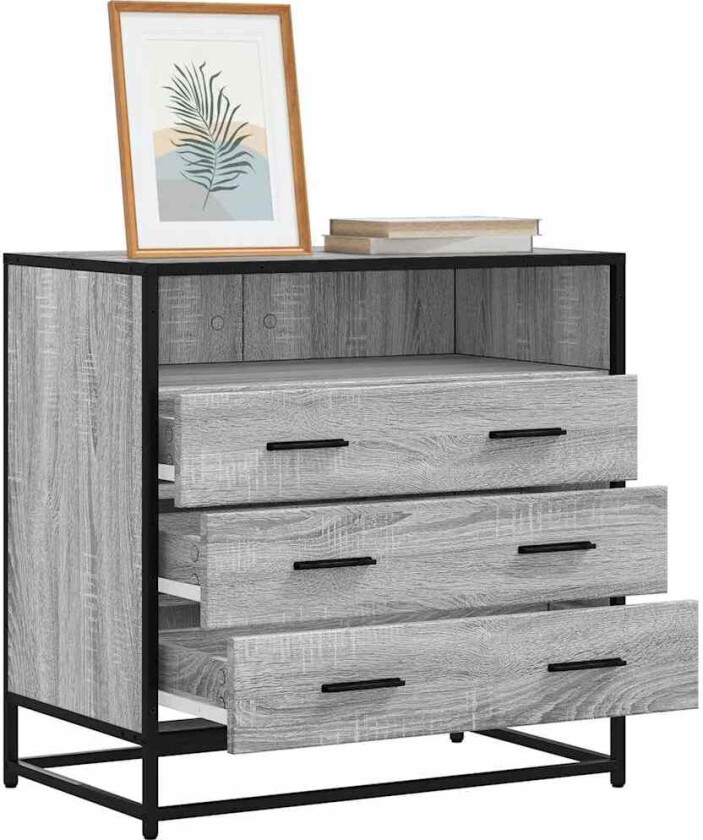 Kommode grå sonoma 70x41x70 cm konstruert tre