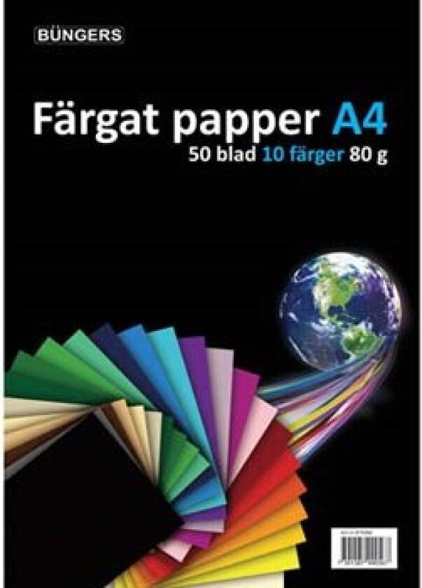 Büngers Farget kopipapir, 50 ark, ass.