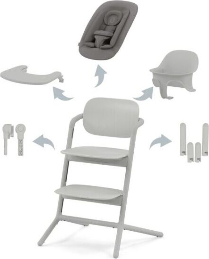 Bilde av Cybex, Spisestol, Lemo Chair, 4i1 Pakke - Suede Grey