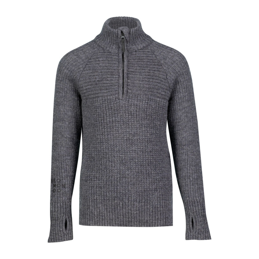 Narvik Wool Sweater, ullgenser, barn og junior Grey Mel