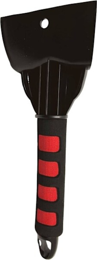 Isskrape for bil, SUV og varebil, kraftig frostskrape for avriming av bilfrontruter og vinduer, ideell for vinter mot is og snø - rød/blå