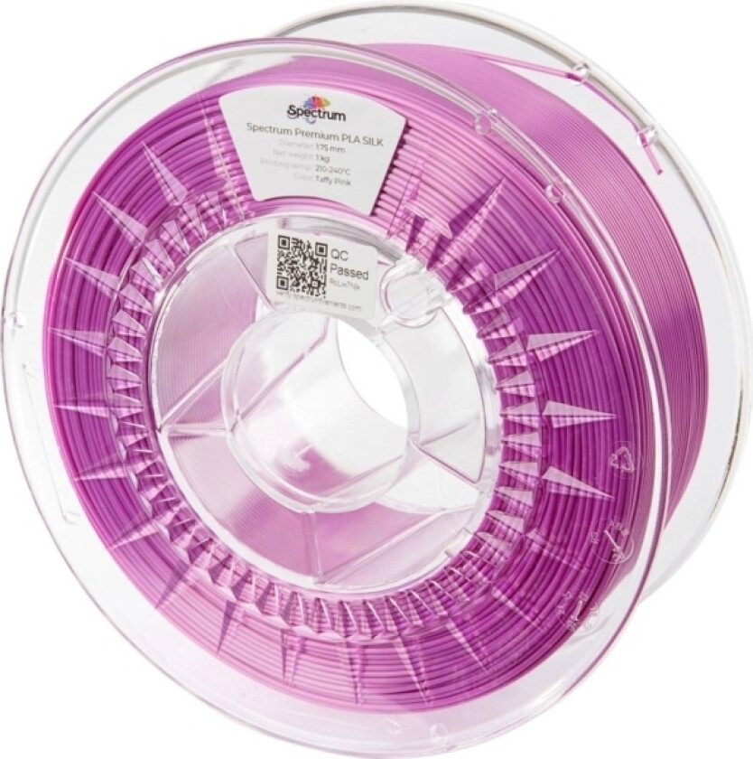 Spectrum Filaments 80447 Pla Silk Filament Pla-Silke Glinsende 1.75 Mm 1000 G Taffy Pink, Pink 1 Stk