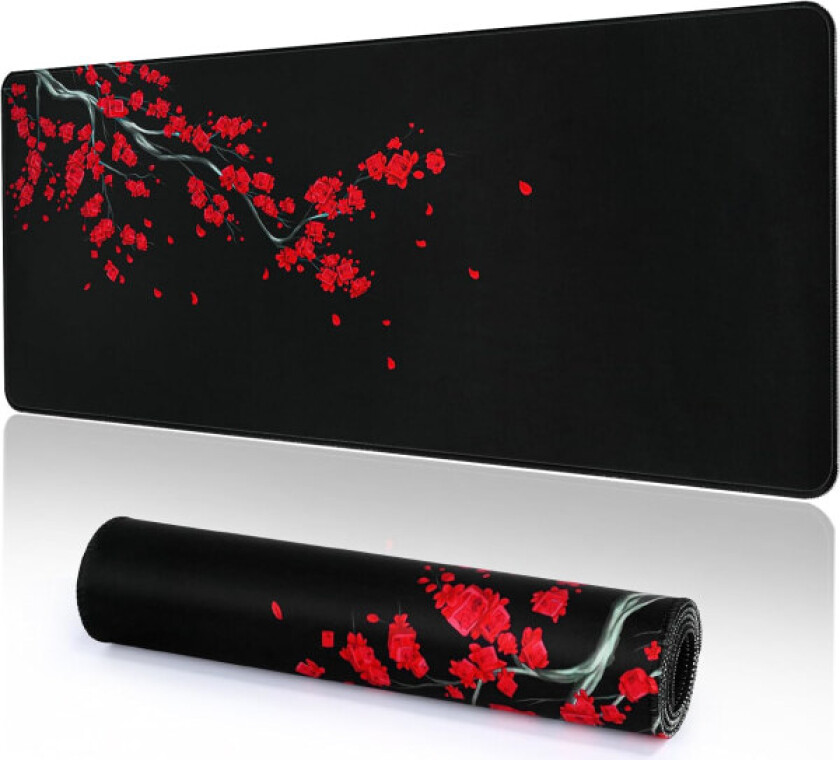 Musematte Gaming Stor Skrivebordsmatte (31,5 x 11,8 x 0,12 tommer) Vaskbar Stor Musematte, Japansk Musematte med Antiskli Gummibase, Utvidet Mo MousPad Y6 XL