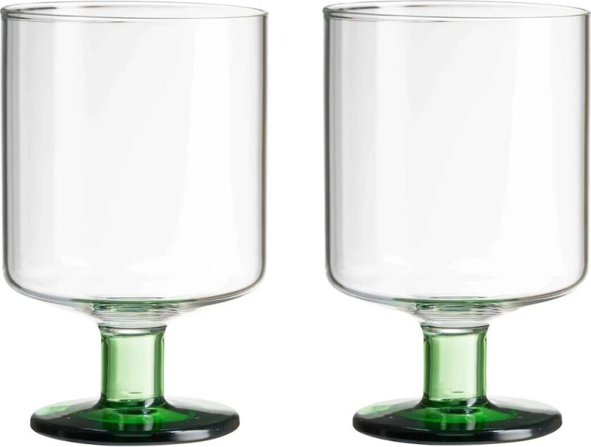 Generous vinglass 30 cl 2-pakning Clear-green