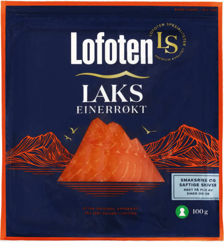 Lofoten Røkt Skivet Laks 100g