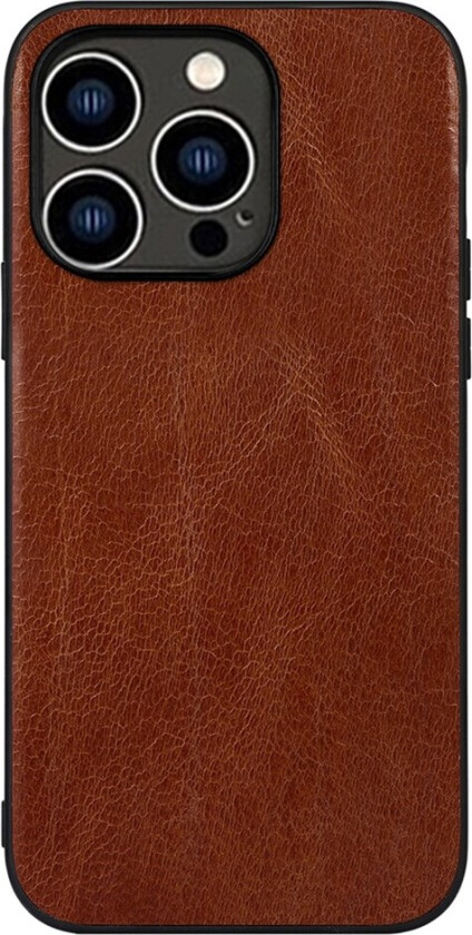 IPhone 14 Pro Crazy Horse Texture Protective Deksel - Brun