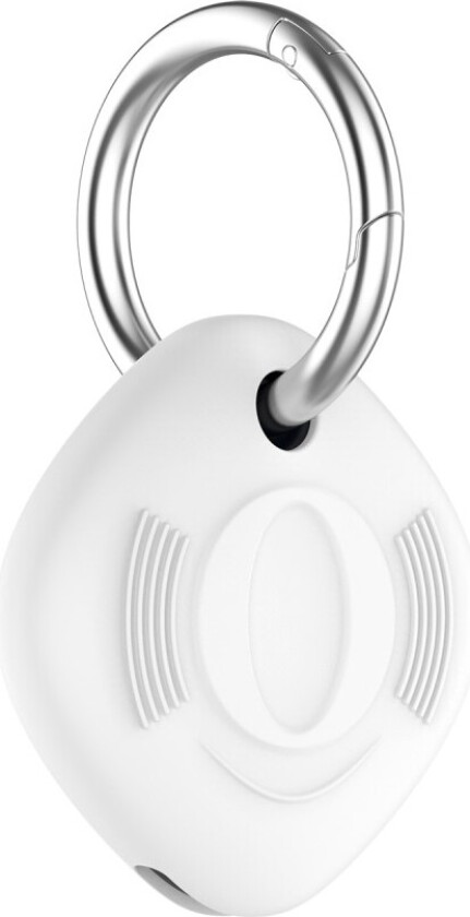Samsung Galaxy SmartTag Silikonedeksel med nøkkelring - Hvit
