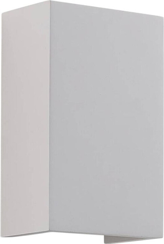 Colja gipsvegglampe, hvit, kantet