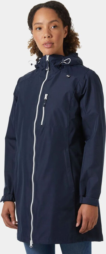 Dame Lang Belfast 3/4 Length Regnjakke Marineblå 3xl Marineblå3XL