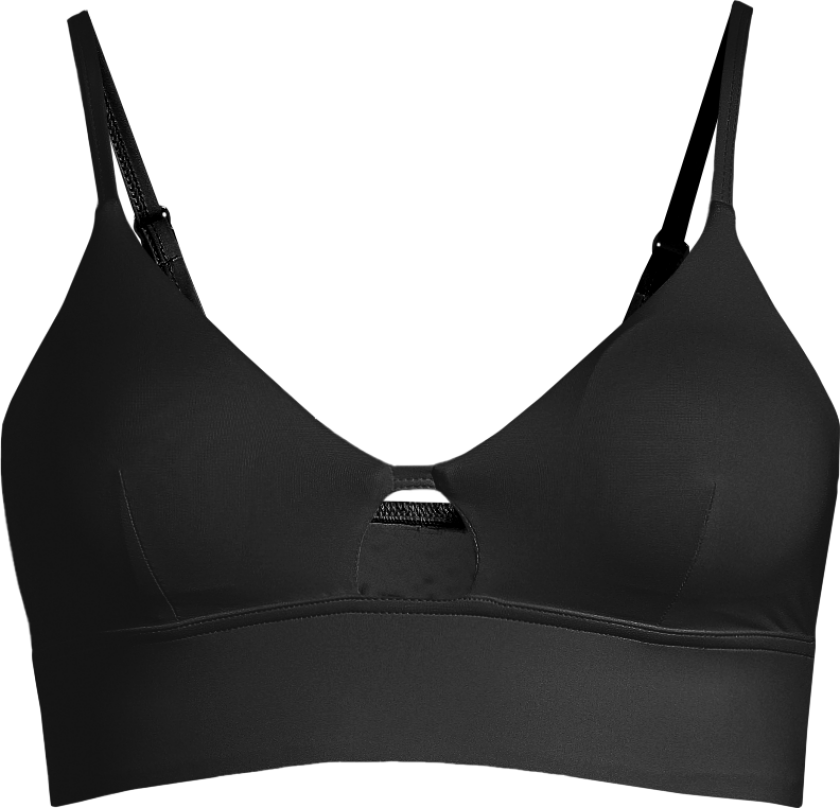 Women's Triangle Cut-Out Bikini Top 36, Black