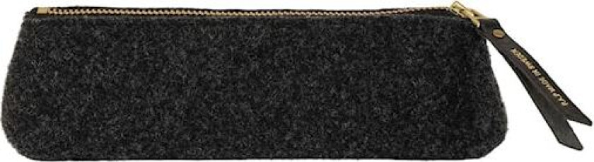 Pennal i økologisk ull Black 20 cm P.A.P & PAPERSTYLE