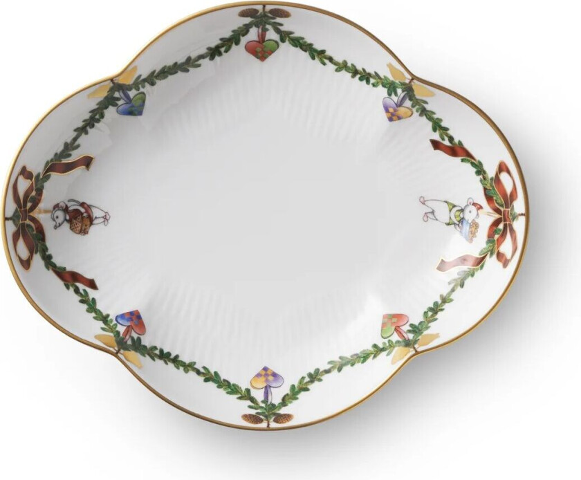 Star Fluted Christmas fat 17,5 cm