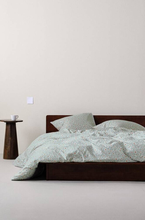 DAISY sengesett dobbeltseng - økologisk Grønn matt svart