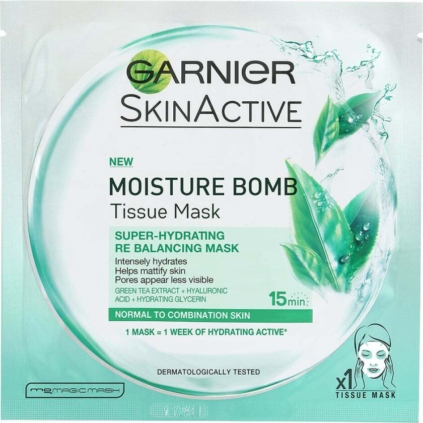 Bilde av Garnier Tissue Mask Moisture Bomb Super-Hydrating Re-Balancing 28