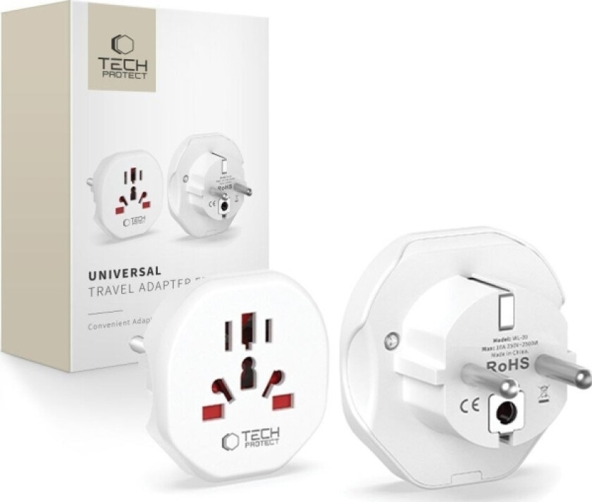 Universal Travel Adapter From Eu White