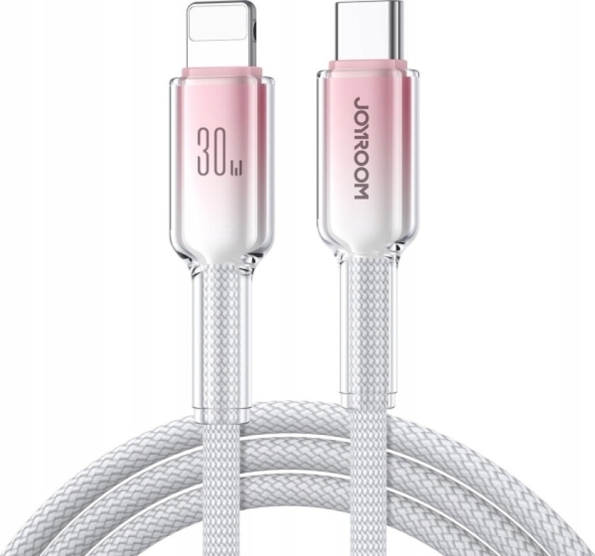 Kabel Joyroom S-A42 Crystal-Clear Series 30W Usb-C / Lightning 1.2M Biay