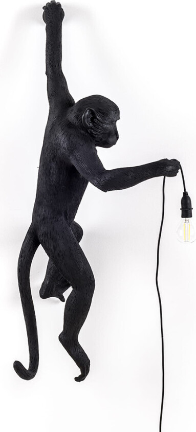 Monkey Lamp Outdoor Hanging Left Hand/Black