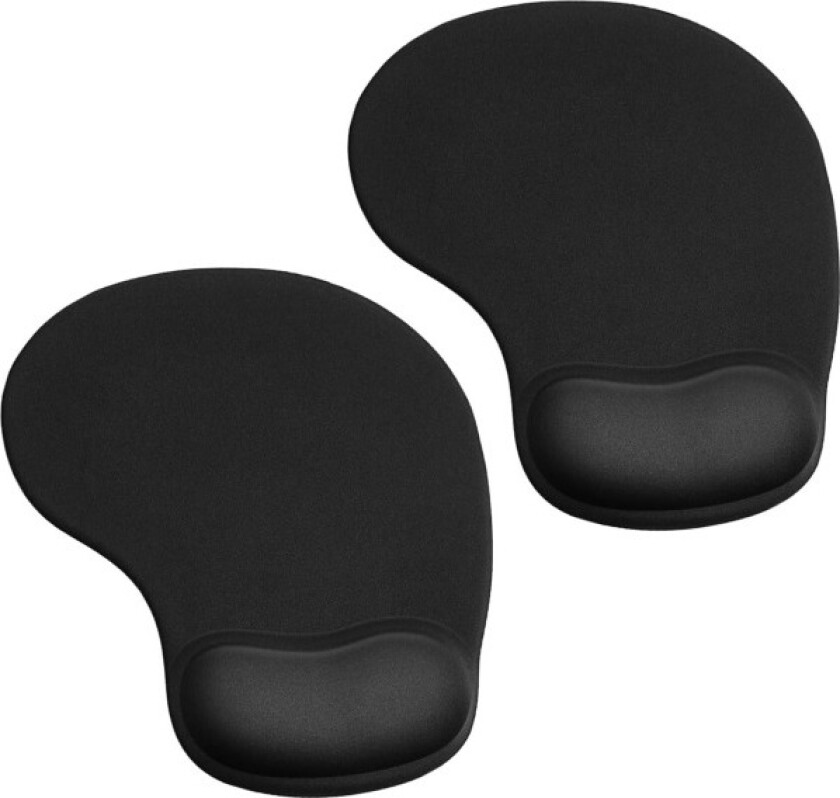 2-pak musmatte, ergonomisk musmatte med gelhandledsstøtte, komfortabel håndleddsstøttematte med sklisikker PU