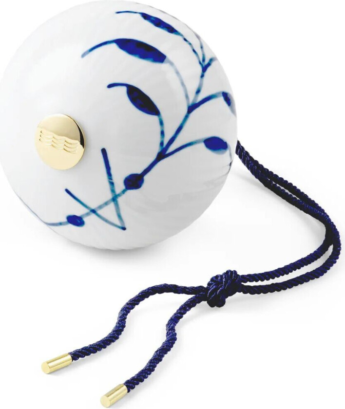 Blue Fluted Mega julekule 1 Ø 9,5 cm