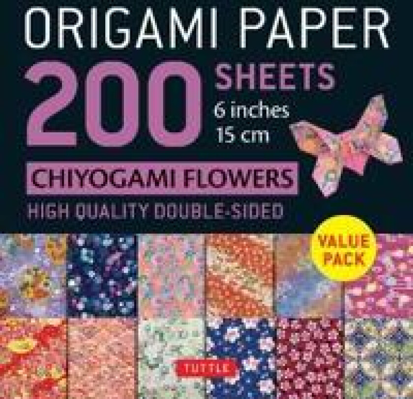 Origami Paper 200 sheets Chiyogami Flowers 6' (15 cm)